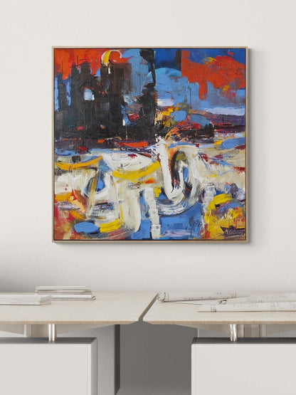 Bekleyen Renkler Yağlı Boya Tablosu