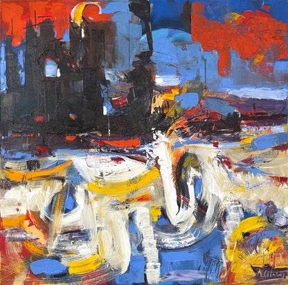 Bekleyen Renkler Yağlı Boya Tablosu