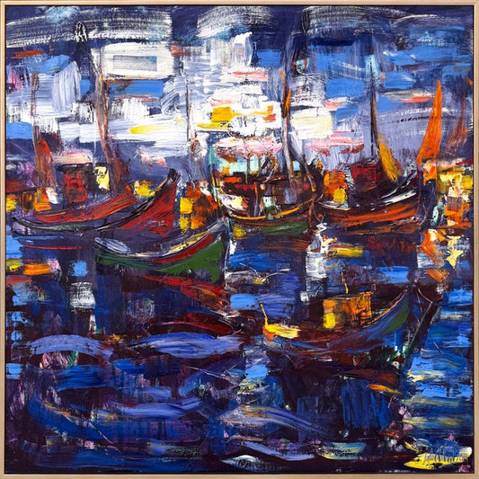 Akşam Yansımaları Yağlı Boya Tablosu