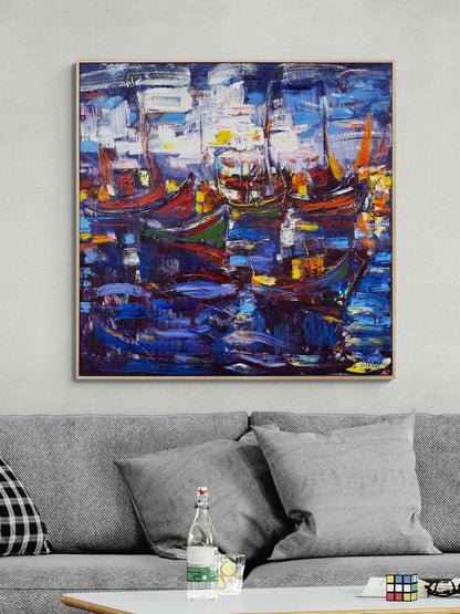 Akşam Yansımaları Yağlı Boya Tablosu