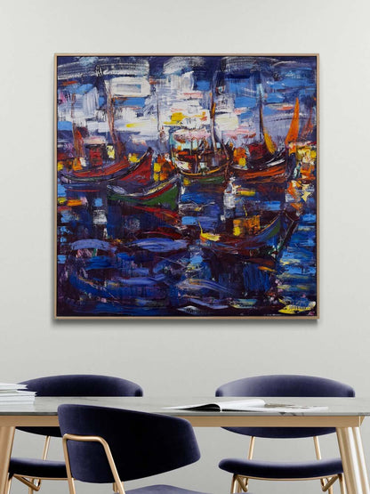 Akşam Yansımaları Yağlı Boya Tablosu