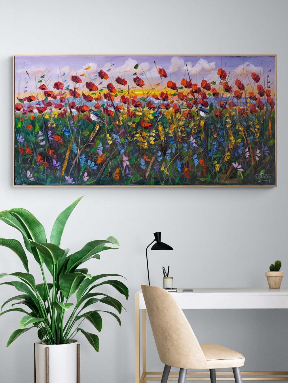 Uçan Gelincikler Yağlı Boya Tablosu