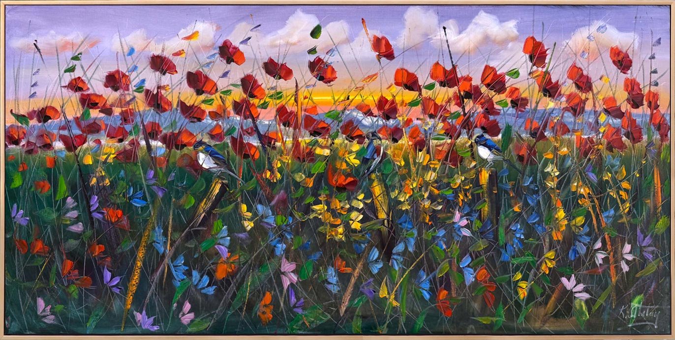 Uçan Gelincikler Yağlı Boya Tablosu