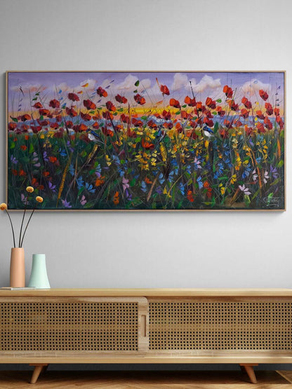 Uçan Gelincikler Yağlı Boya Tablosu