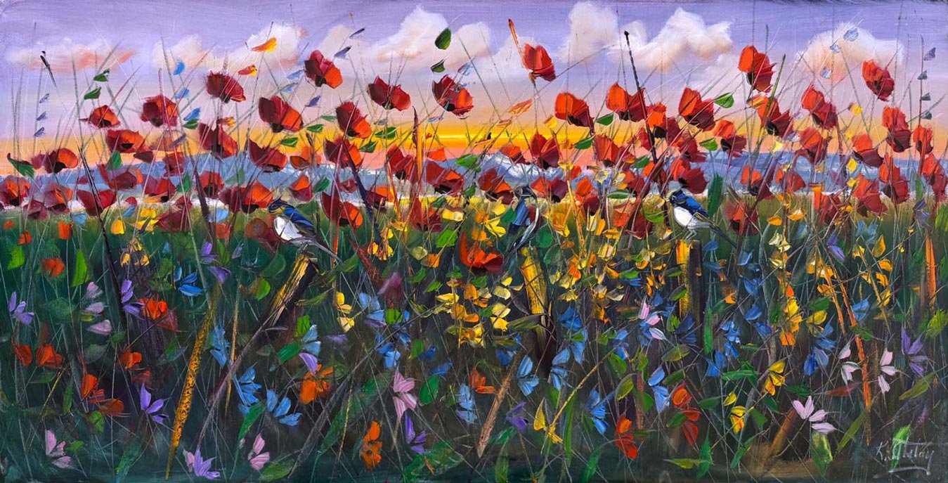 Uçan Gelincikler Yağlı Boya Tablosu