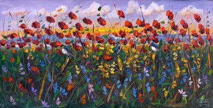 Uçan Gelincikler Yağlı Boya Tablosu