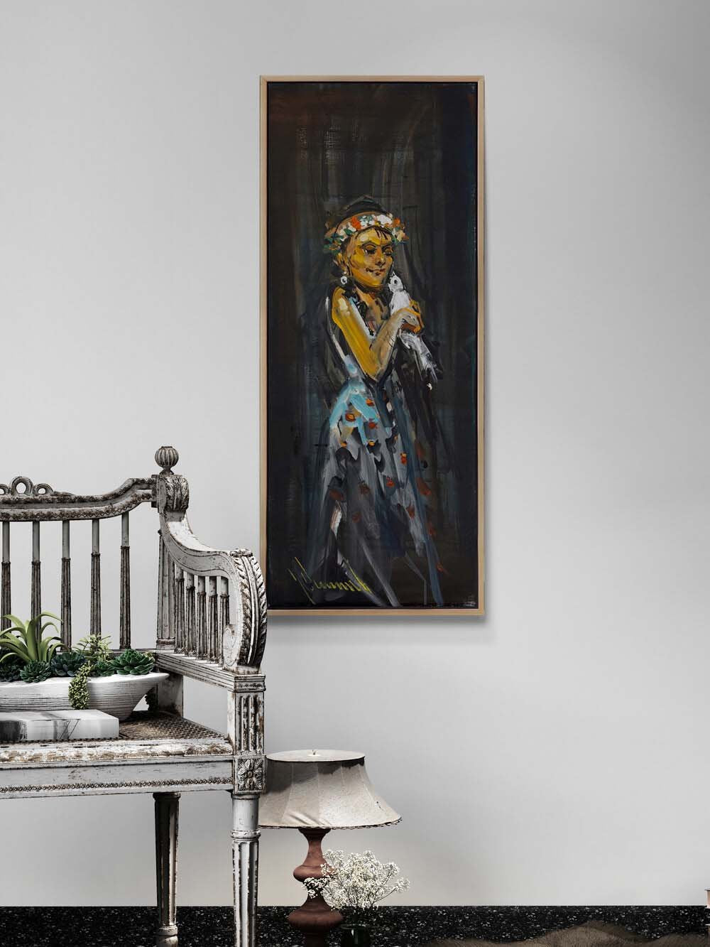 Suskun Zarafet Yağlı Boya Tablosu