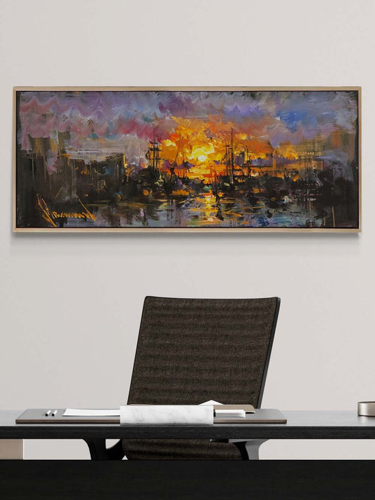 Günün Son Işığı Yağlı Boya Tablosu