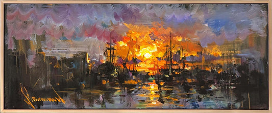 Günün Son Işığı Yağlı Boya Tablosu