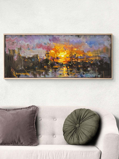 Günün Son Işığı Yağlı Boya Tablosu