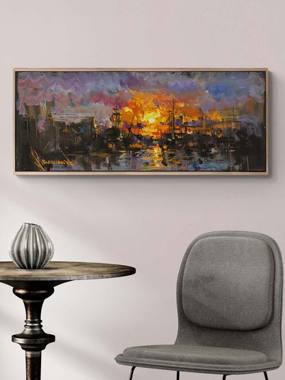 Günün Son Işığı Yağlı Boya Tablosu