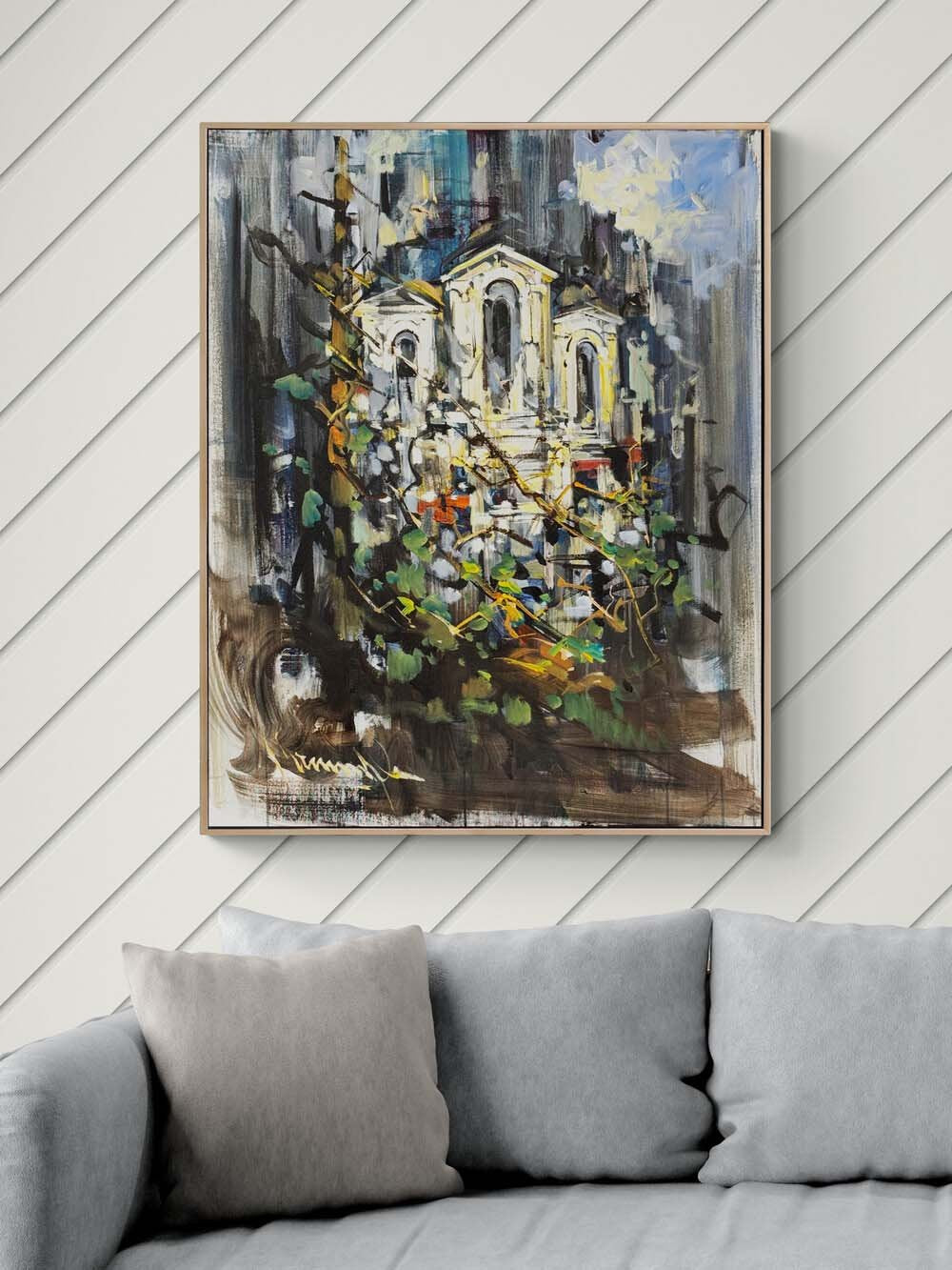 Sarmaşıkların Ardında Yağlı Boya Tablosu