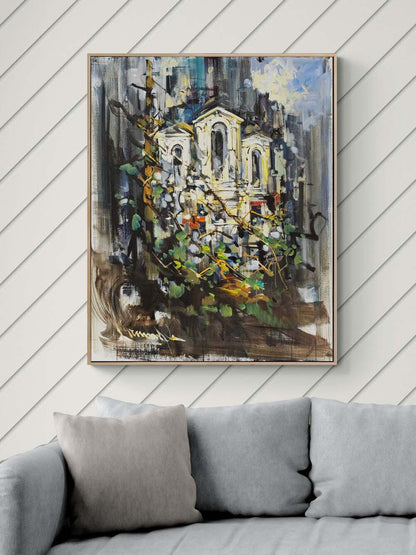 Sarmaşıkların Ardında Yağlı Boya Tablosu