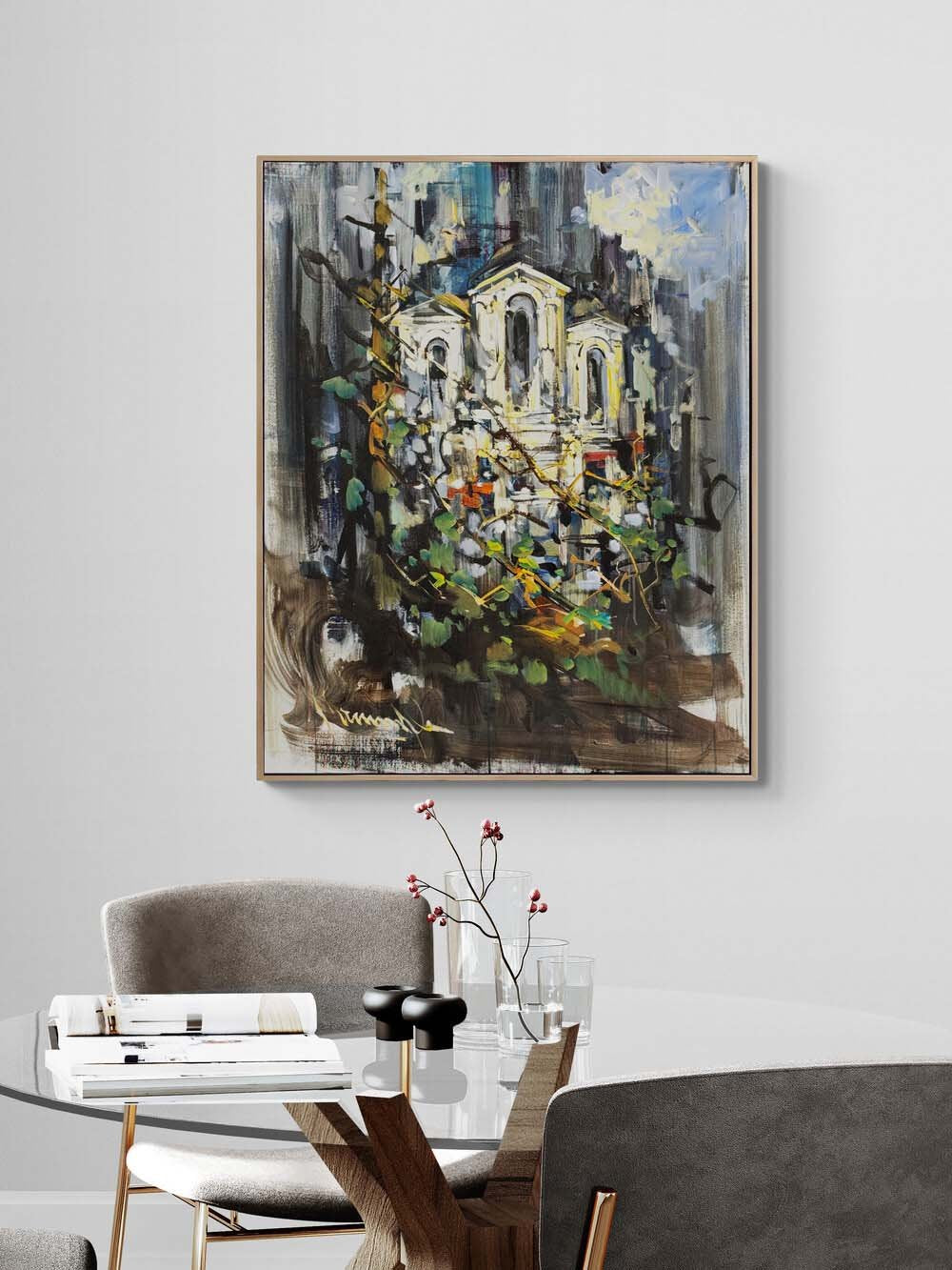 Sarmaşıkların Ardında Yağlı Boya Tablosu