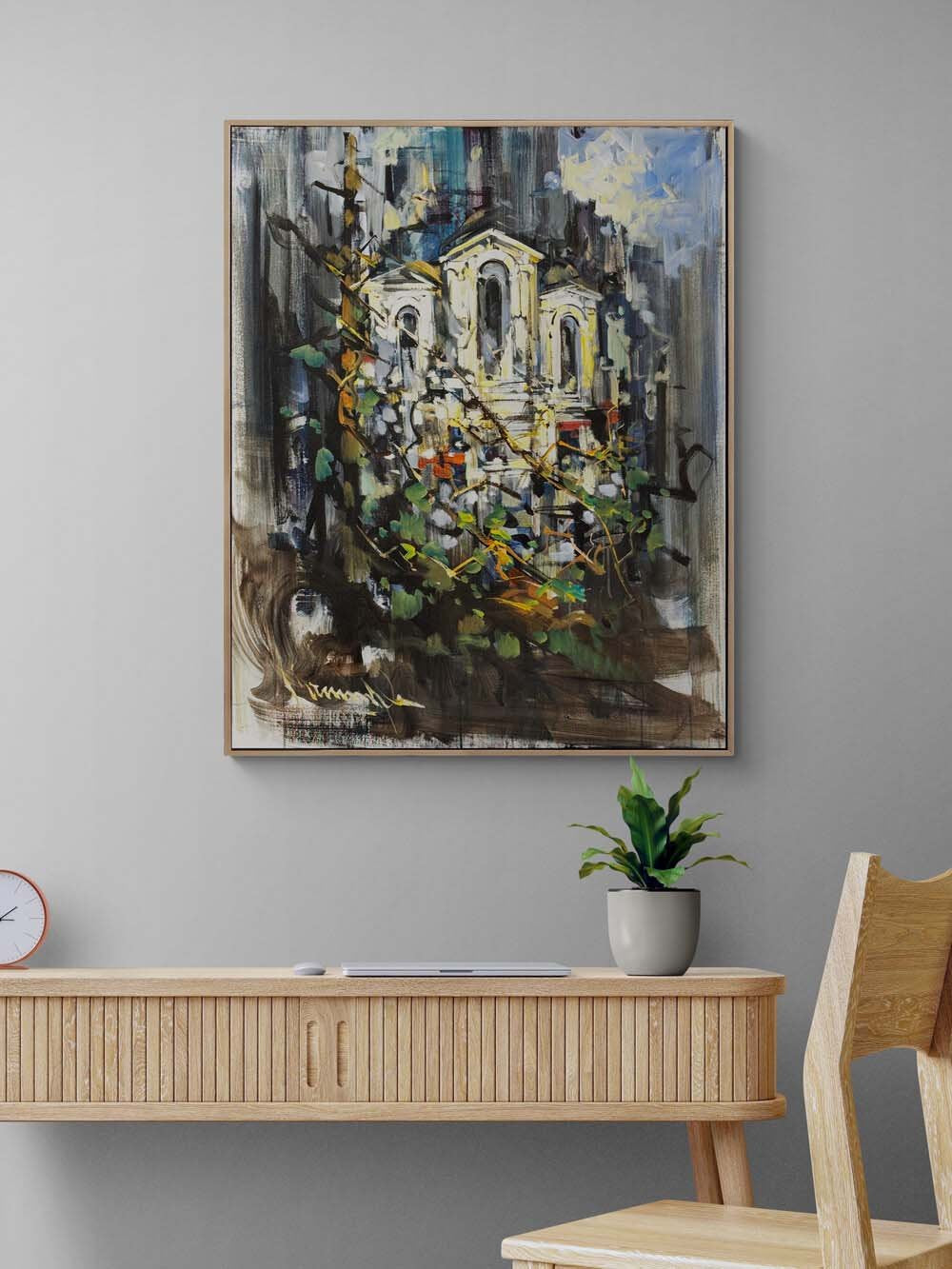 Sarmaşıkların Ardında Yağlı Boya Tablosu