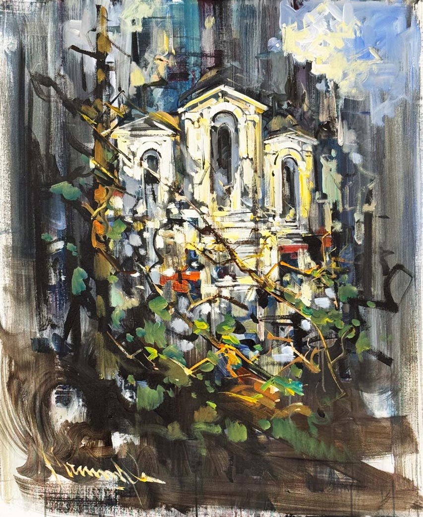 Sarmaşıkların Ardında Yağlı Boya Tablosu