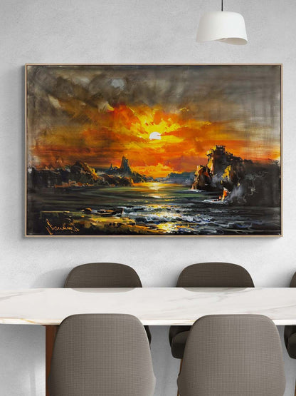 Ufukta Duran Sessizlik Yağlı Boya Tablosu