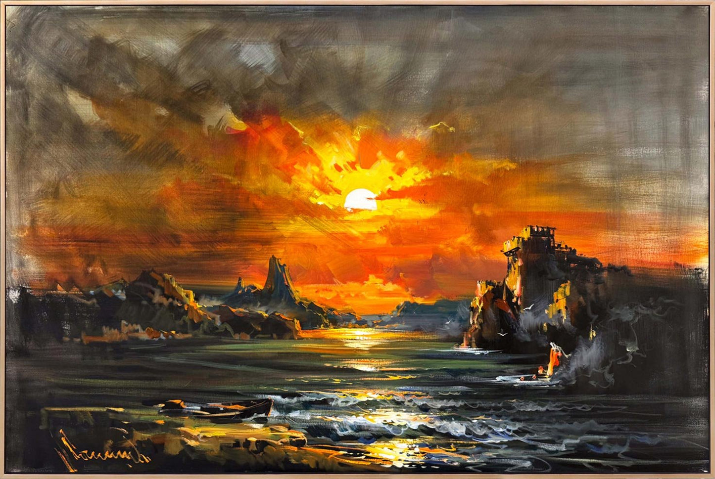 Ufukta Duran Sessizlik Yağlı Boya Tablosu