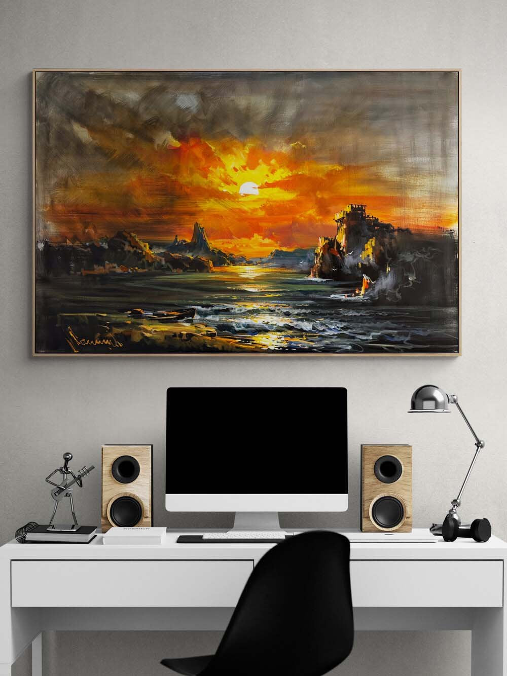 Ufukta Duran Sessizlik Yağlı Boya Tablosu