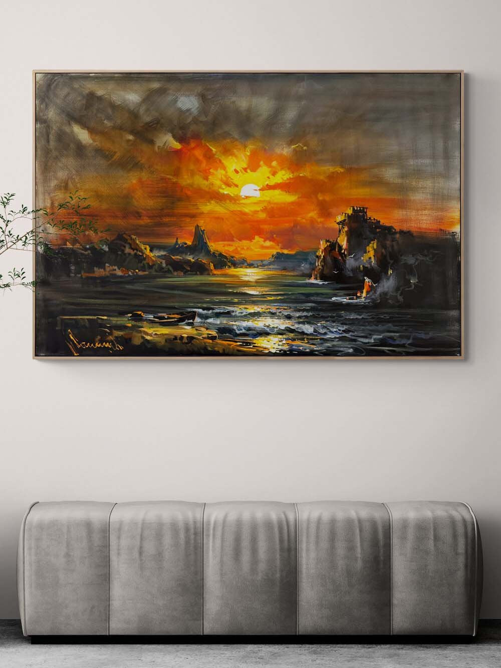 Ufukta Duran Sessizlik Yağlı Boya Tablosu