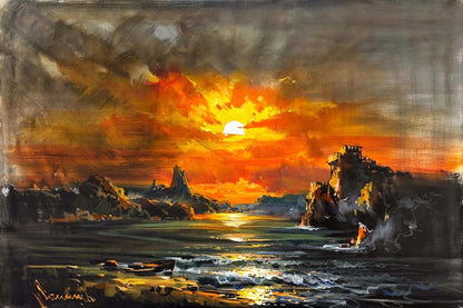 Ufukta Duran Sessizlik Yağlı Boya Tablosu