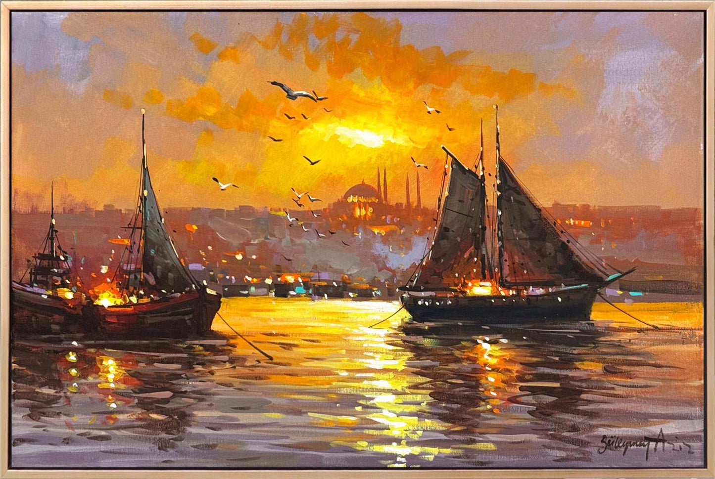 Akşamın Işığı Yağlı Boya Tablosu