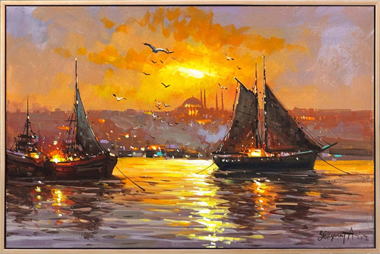 Akşamın Işığı Yağlı Boya Tablosu