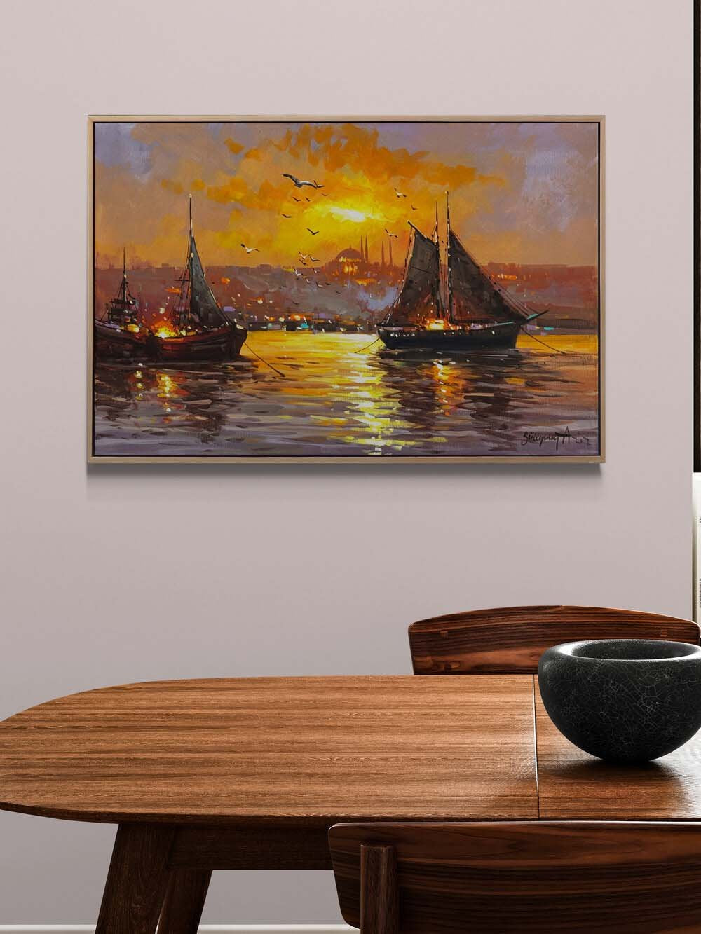 Akşamın Işığı Yağlı Boya Tablosu