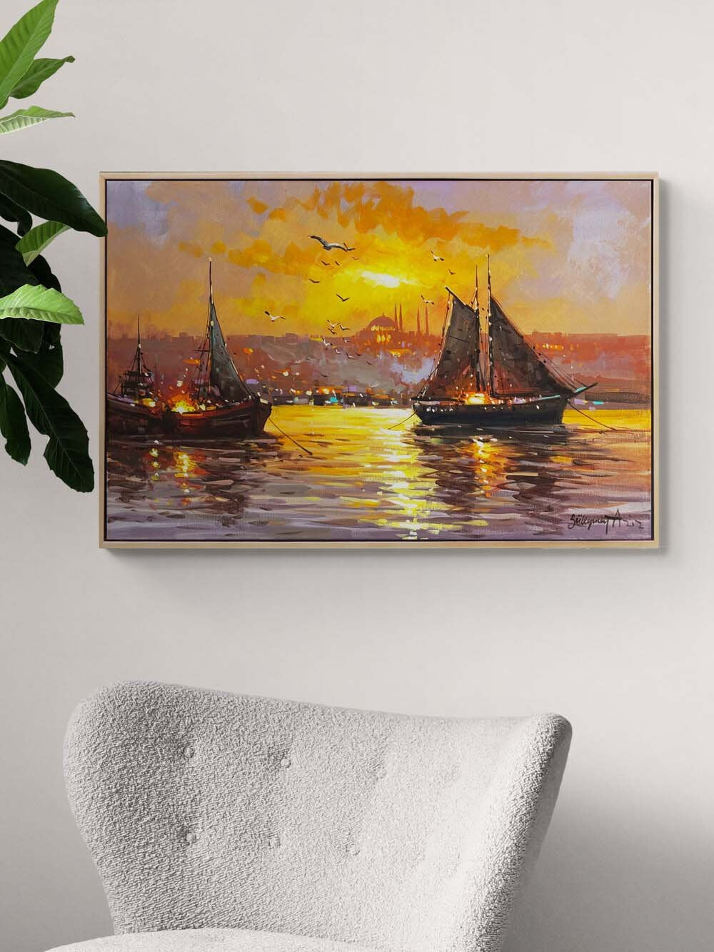 Akşamın Işığı Yağlı Boya Tablosu