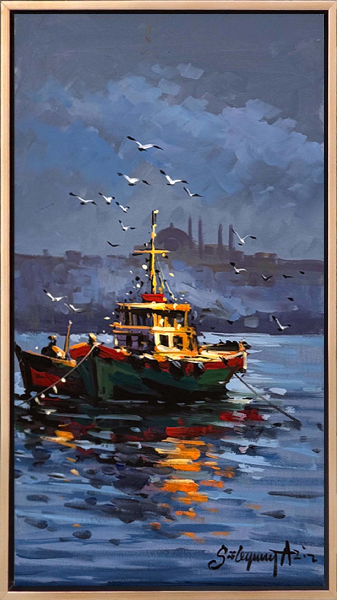 Boğazda Seher Vakti Yağlı Boya Tablosu