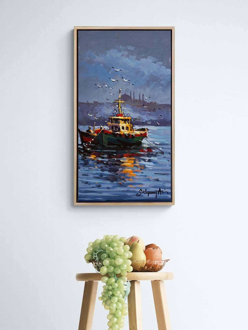 Boğazda Seher Vakti Yağlı Boya Tablosu