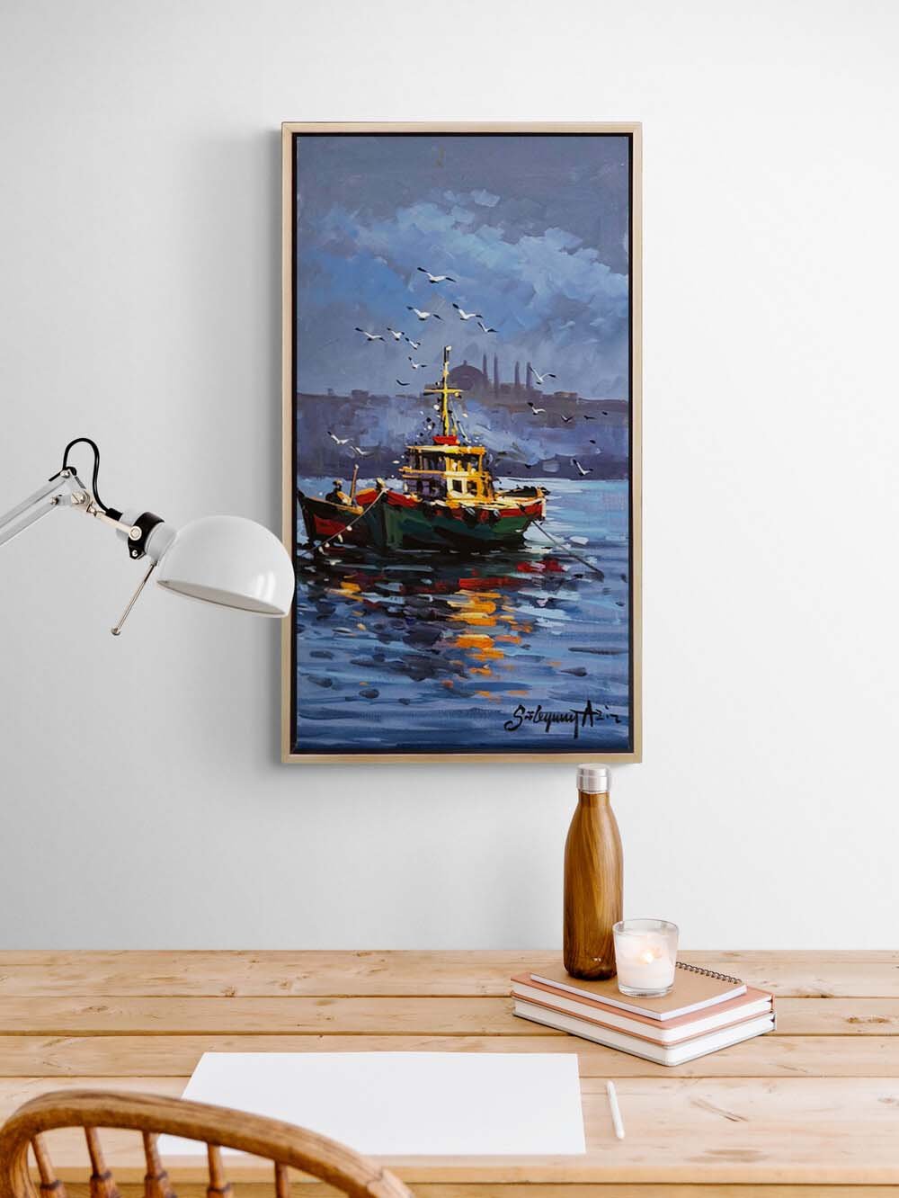 Boğazda Seher Vakti Yağlı Boya Tablosu