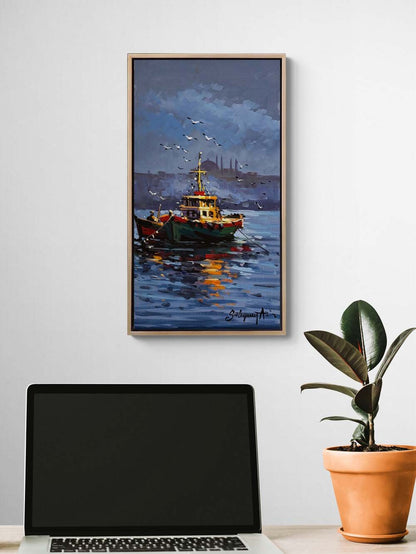 Boğazda Seher Vakti Yağlı Boya Tablosu