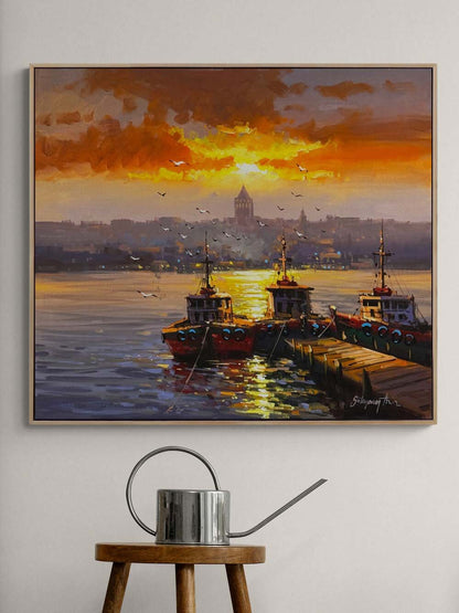 Kızıl Ufuk Yağlı Boya Tablosu