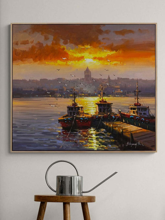 Kızıl Ufuk Yağlı Boya Tablosu