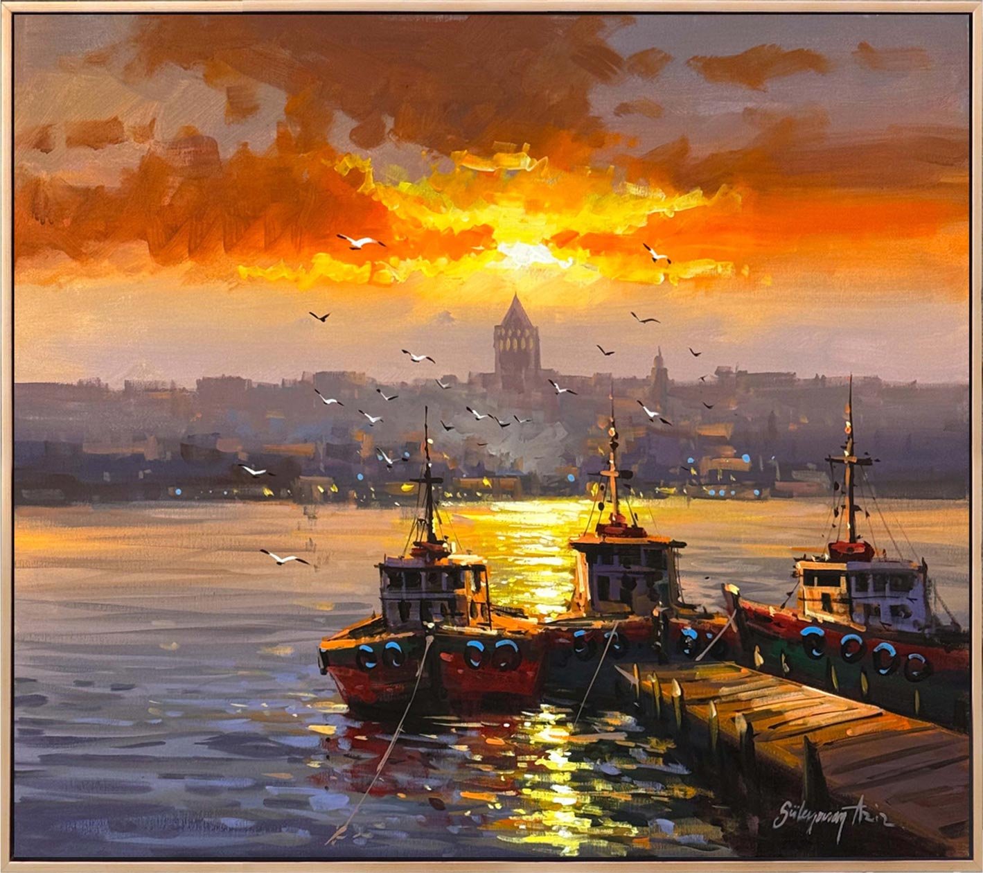 Kızıl Ufuk Yağlı Boya Tablosu