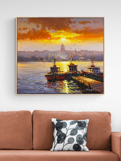 Kızıl Ufuk Yağlı Boya Tablosu