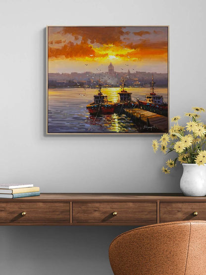 Kızıl Ufuk Yağlı Boya Tablosu