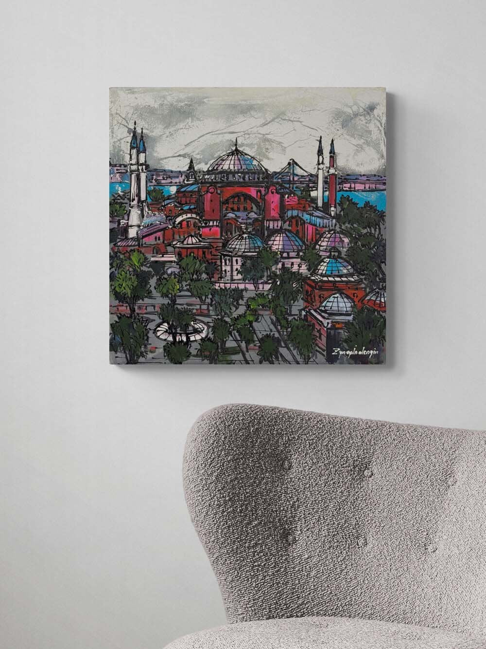 Ayasofya Hatırası Yağlı Boya Tablosu