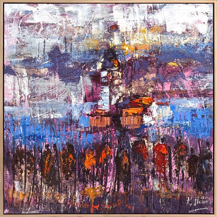 Zamanın Kıyısında Kız Kulesi Yağlı Boya Tablosu