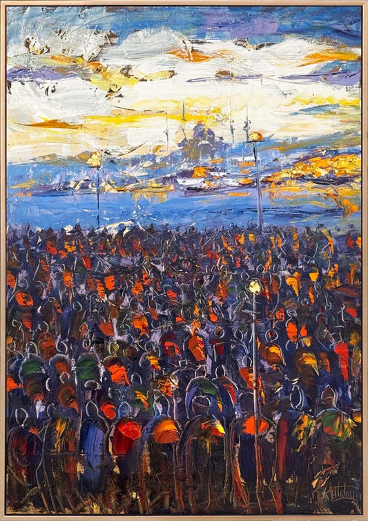 Uzaklarda İstanbul Yağlı Boya Tablosu