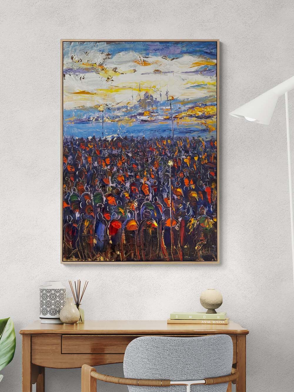 Uzaklarda İstanbul Yağlı Boya Tablosu