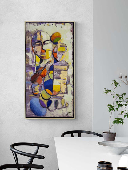 Melodinin Geometrisi Yağlı Boya Tablosu