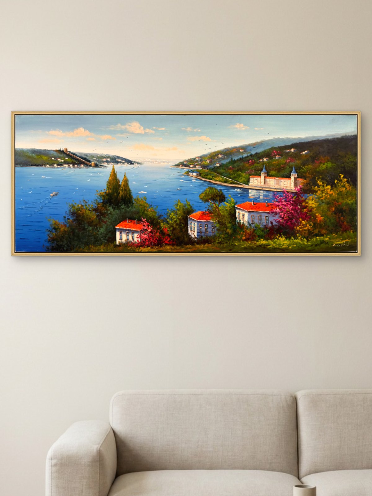 Kıyıda Yaz Işığı Yağlı Boya Tablosu Simurg Sanatevi