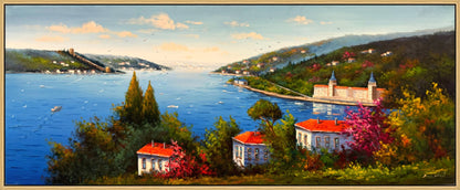 Kıyıda Yaz Işığı Yağlı Boya Tablosu Simurg Sanatevi