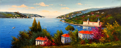 Kıyıda Yaz Işığı Yağlı Boya Tablosu Simurg Sanatevi