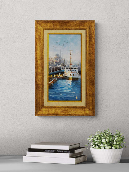 Eminönü İskelesi Boğaz Yağlı Boya Tablosu