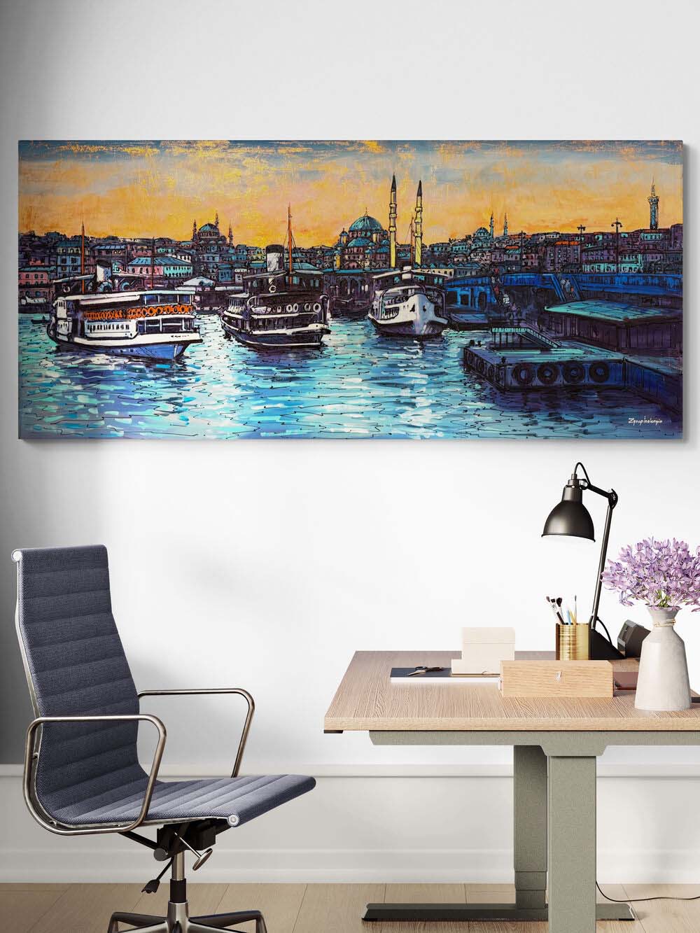 Boğaz’ın Durgun Suları Yağlı Boya Tablosu