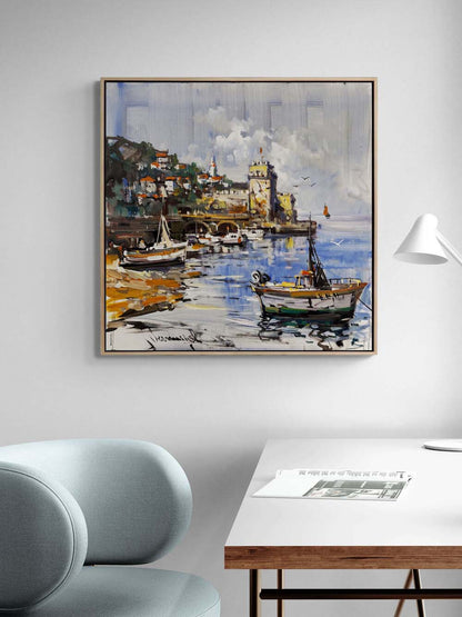 Limanın Sabahı Yağlı Boya Tablosu