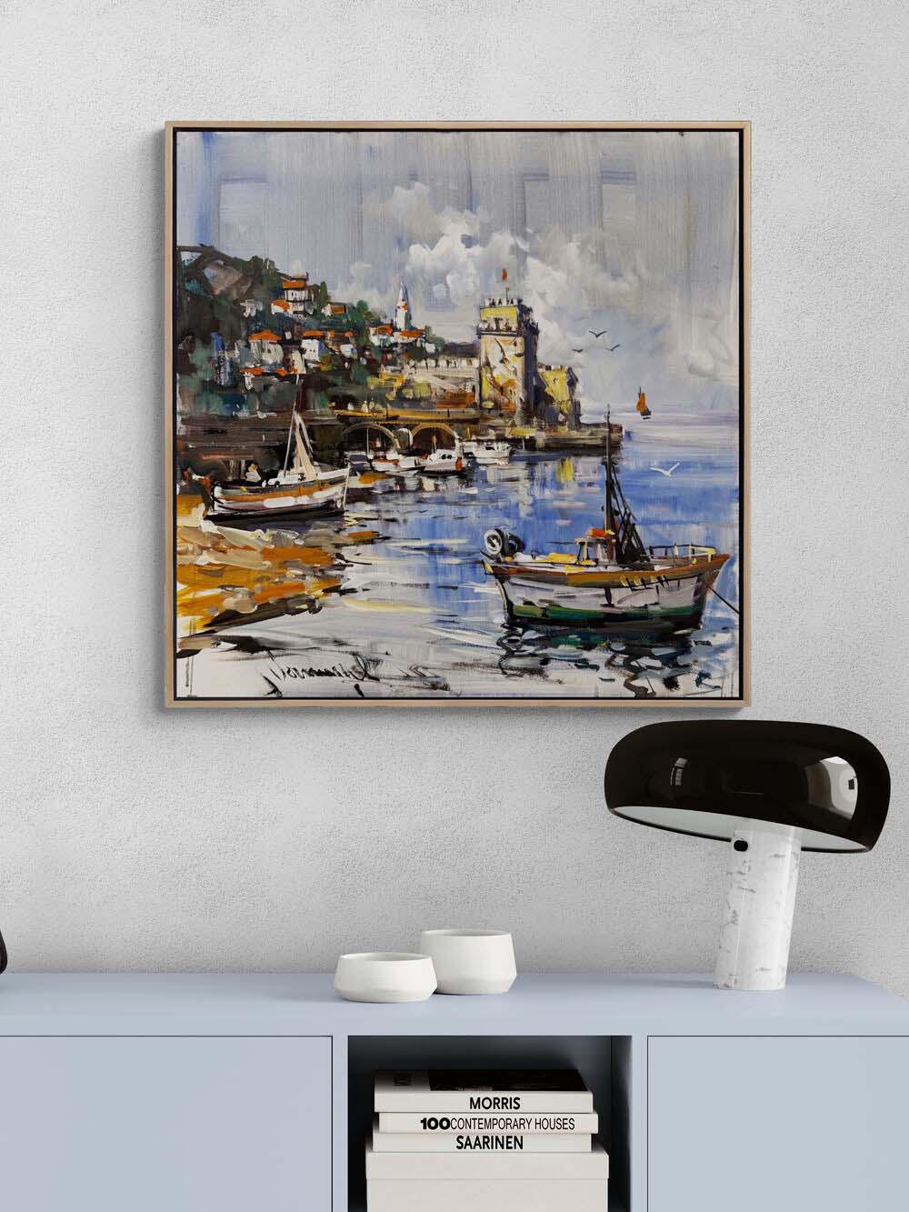 Limanın Sabahı Yağlı Boya Tablosu